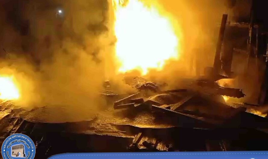 إخماد حريق نشب ضمن خزان فيول في مجبل المالية العامة