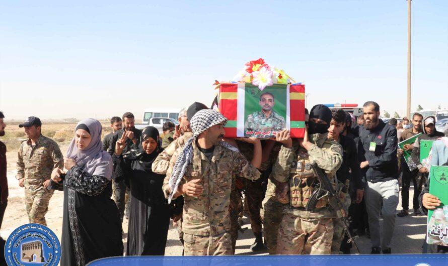تشييع جثمان الشهيد حسين علي حمد إلى مثواه الأخير في مزار الشهداء بقرية الحكومية