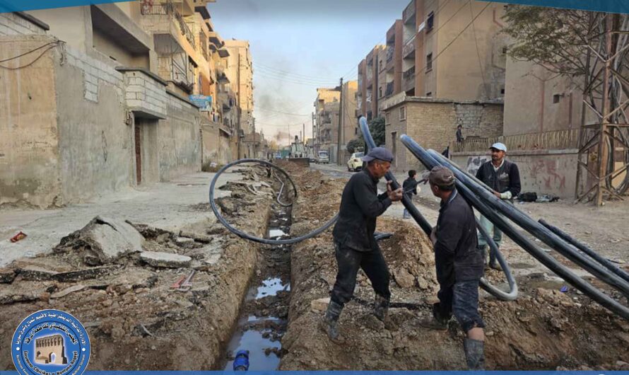 المباشرة بتأهيل وتوسيع شبكة المياه في منطقة مساكن ساريكو
