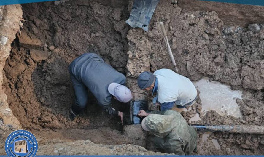 إصلاح عطل في أحد خطوط المياه ضمن منطقة مساكن ساريكو