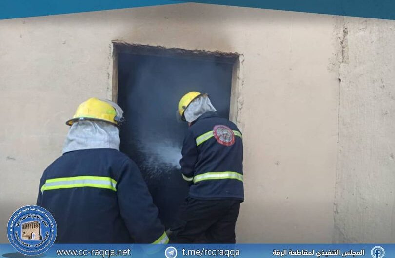 إخماد حريق نشب في أحد المنازل بقرية العكيرشي