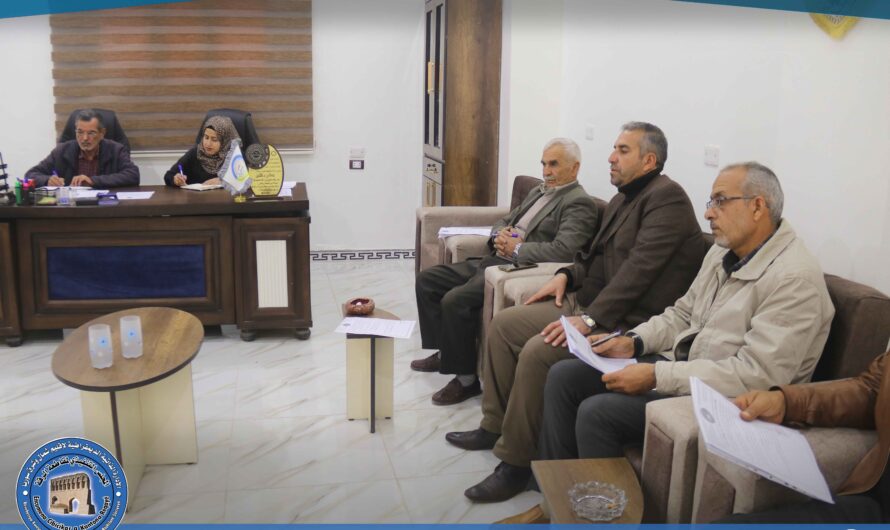 انعقاد الاجتماع الشهري لكافة أقسام مكتب الري