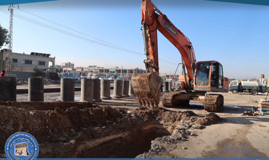 استبدال شبكة الصرف الصحي ضمن كورنيش الصوامع _ الفروسية