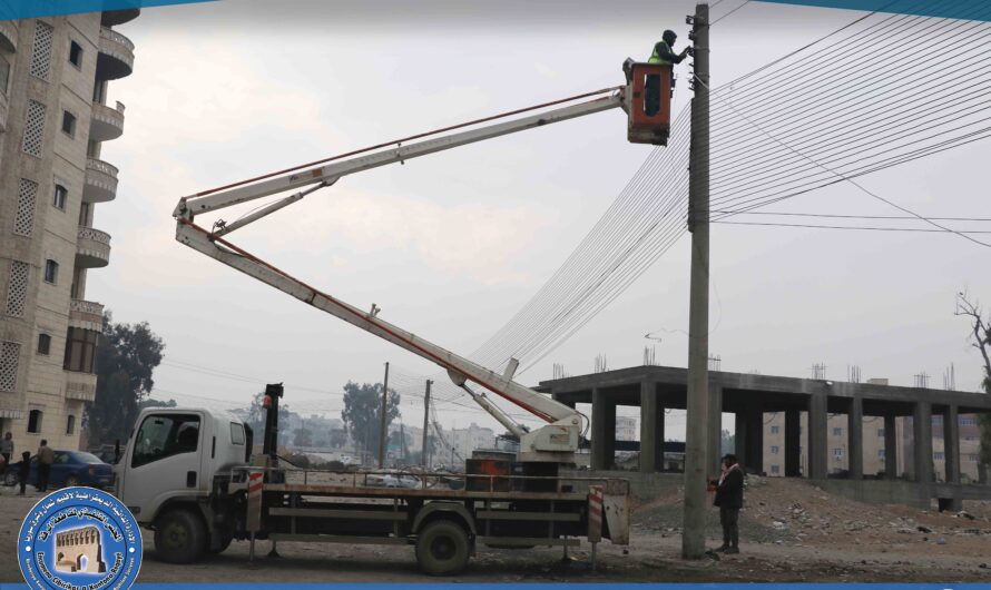 ورشات هيئة الطاقة تواصل جهودها في إعادة تأهيل شبكات التوتر المنخفض