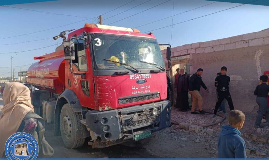 إخماد حريق نشب في أحد المنازل ضمن شارع الانتفاضة