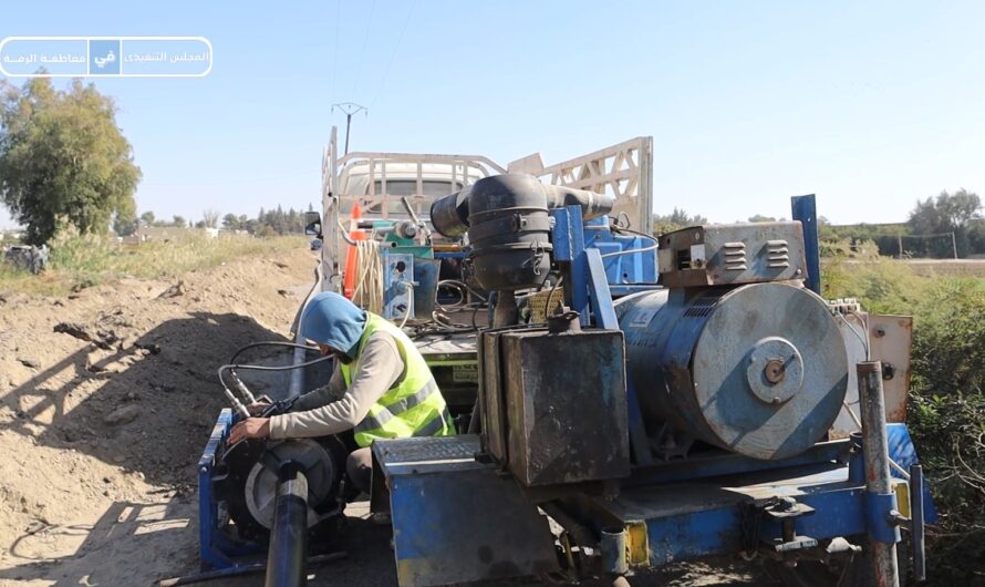 إنجاز 80 % من مشروع خط مياه الشرب في ريف الرقة الشمالي