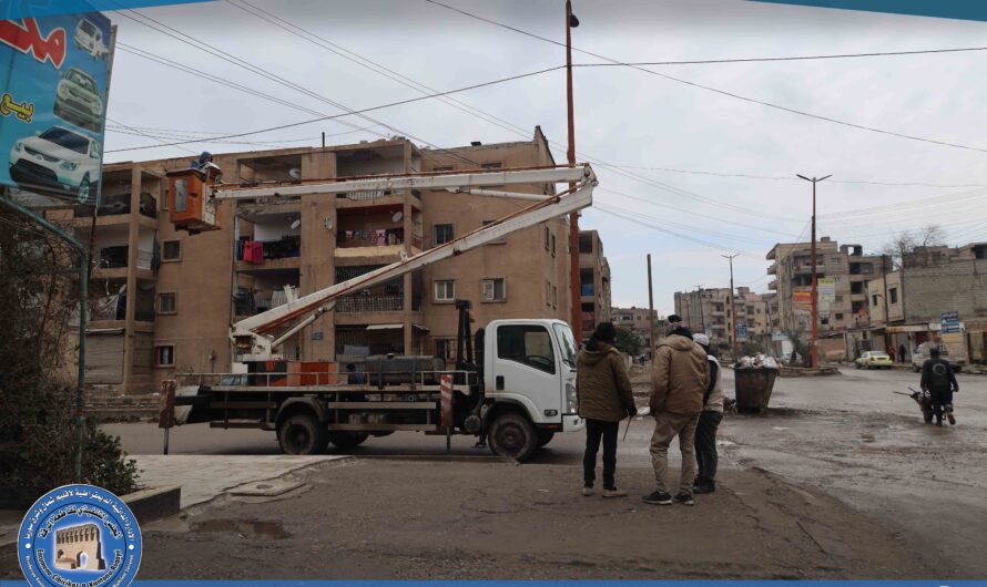 استمرار أعمال تغذية جمعية الحوض ومساكن التأمينات بالكهرباء