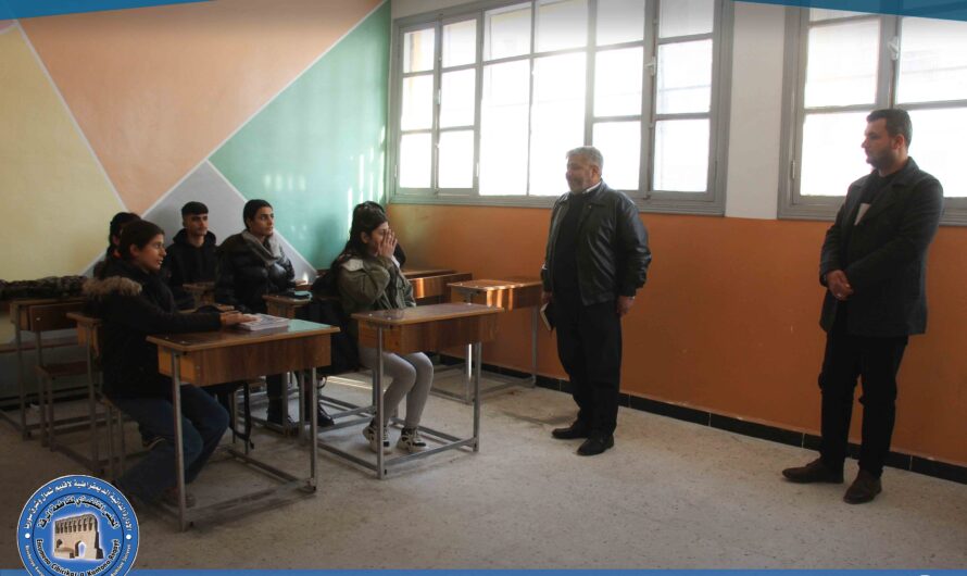 متابعة سير العملية التربوية في مدرسة شرفين رقة النموذجية