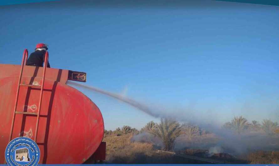 فريق الاستجابة الأولية يخمد حريقين في الرقة دون إصابات بشرية