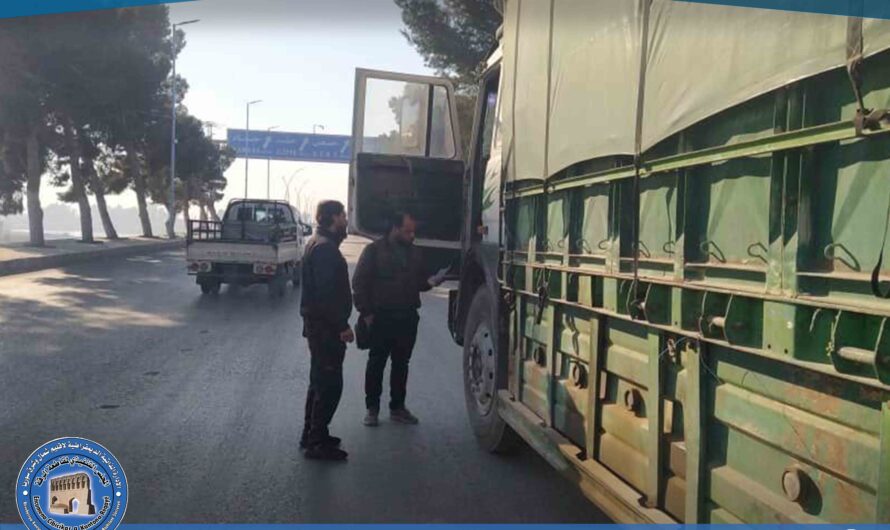 ضبط الحمولات الزائدة وتنظيم النقل البري في الرقة