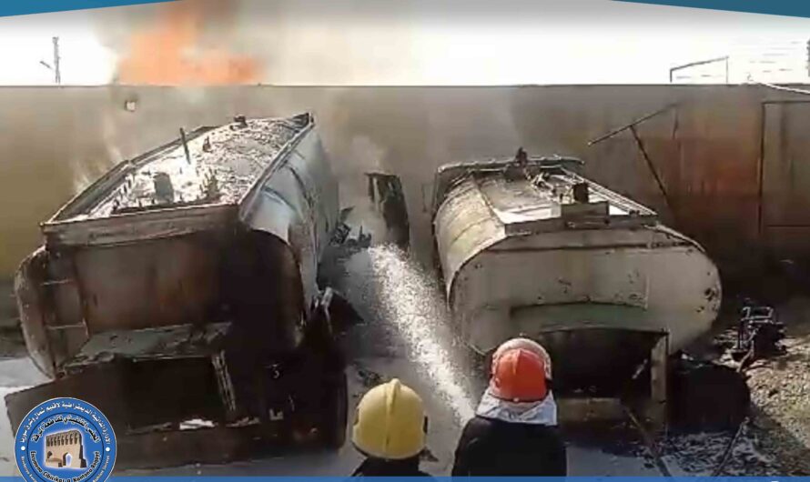 إخماد حريق نشب في حراقات بحي الطيار