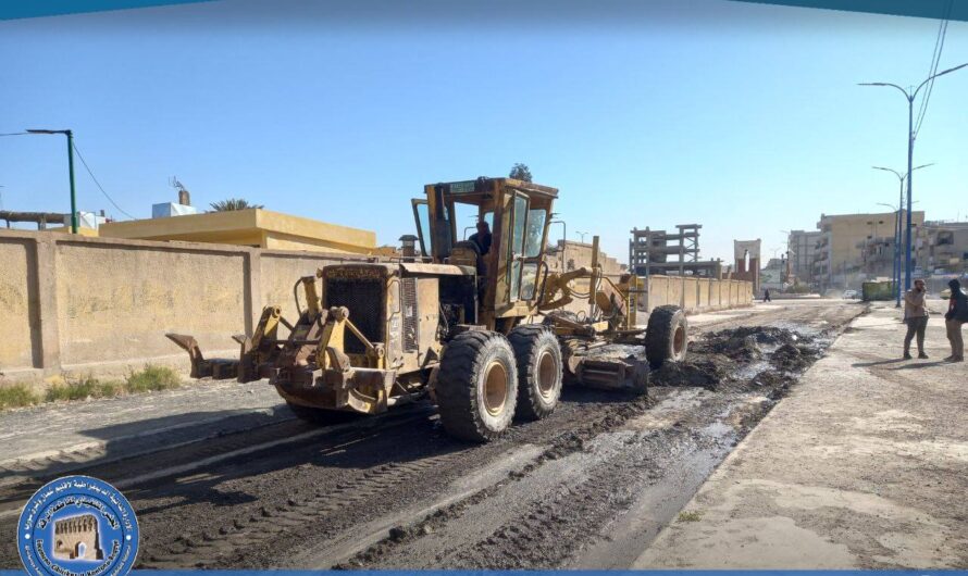 مديرية الخدمات الفنية تواصل أعمال قشط وتوسعة الطرق في مدينة الرقة