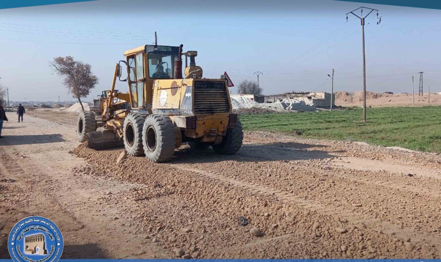 استمرار أعمال تأهيل الطرق في الرقة