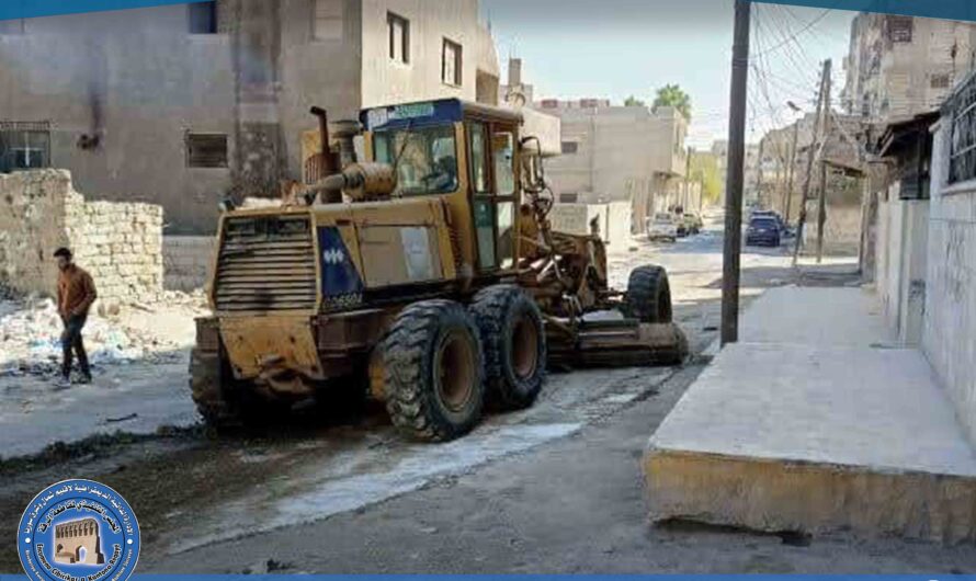 استمرار أعمال ترميم وتسهيل الشوارع في حارة البدو استجابة لشكاوى الأهالي