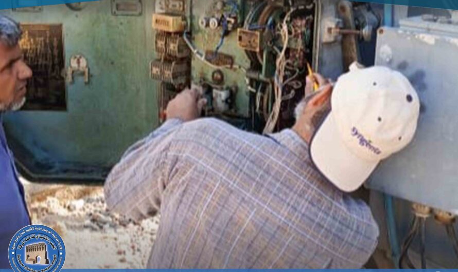 استمرار أعمال صيانة محطات الضخ لضمان استمرارية الري في الرقة