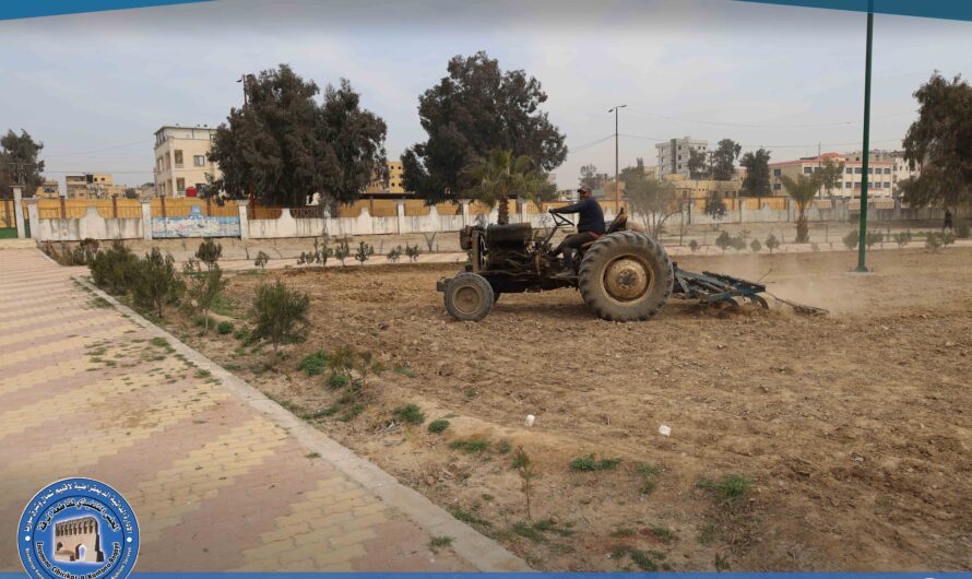 بلدية الشعب في الرقة تبدأ أعمال إعادة تأهيل حديقة الاستقلال