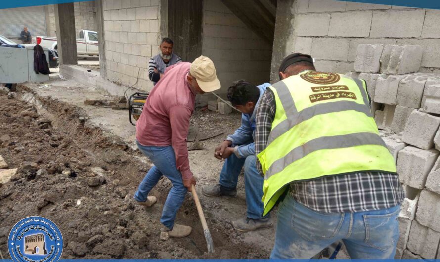 هيئة الطاقة تستبدل كبل توتر منخفض لتحسين الشبكة الكهربائية في شارع المعتز