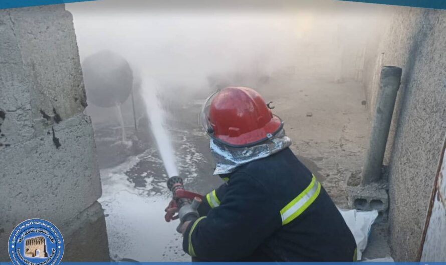 إخماد حريق نشب في أحد المنازل بجانب البانوراما