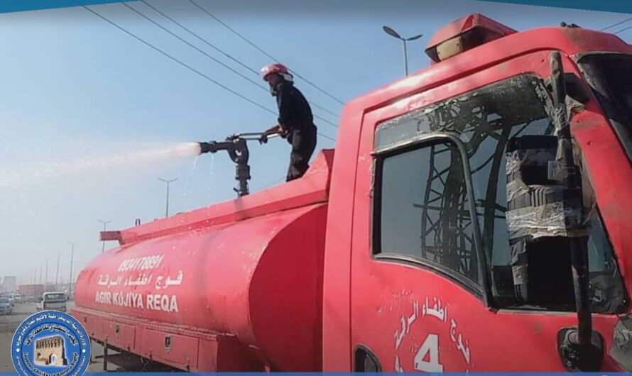 فريق الاستجابة الأولية يخمد حريقاً نشب في محولة كهربائية بمنطقة الصوامع