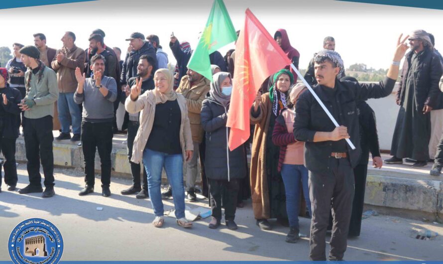 صور متفرقة لأهالي الرقة المناوبين على سد تشرين