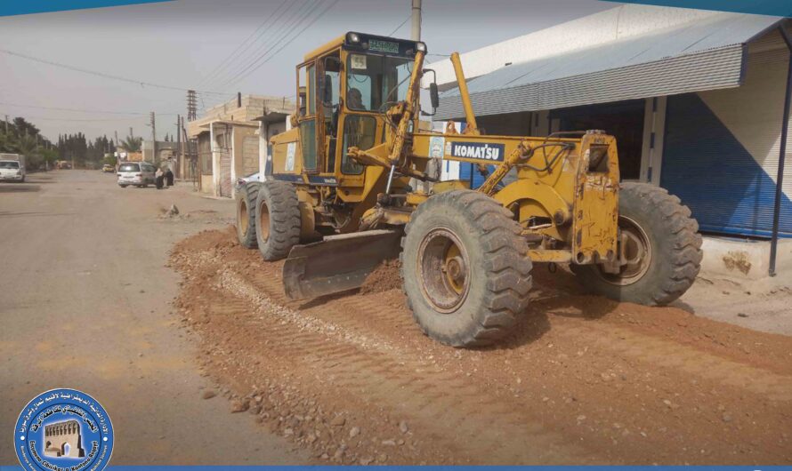 بلدية الشعب بالمزارع تواصل تحسين الطرق وردم أنفاق قديمة في ربيعة