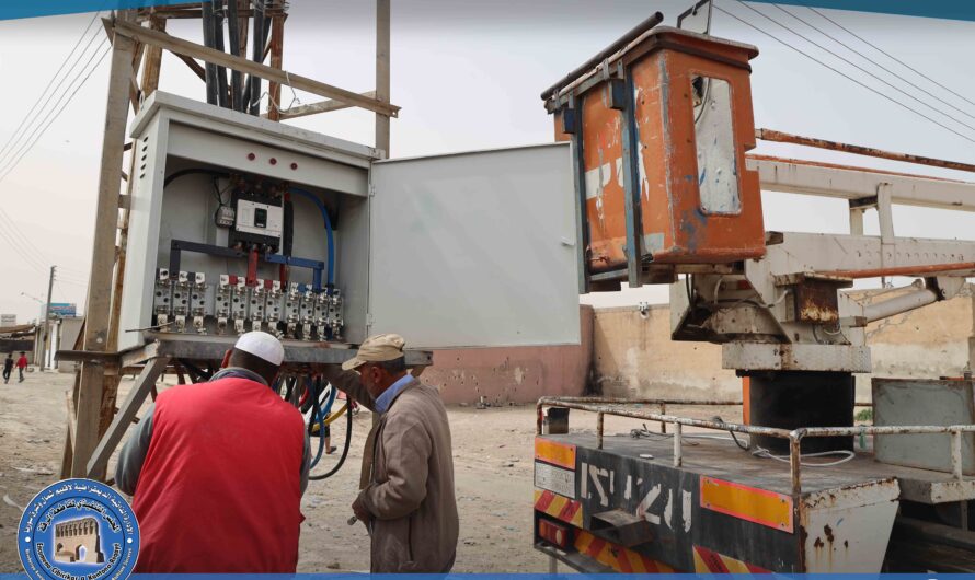 هيئة الطاقة في الرقة تعزز الشبكة الكهربائية في حي الرومانية