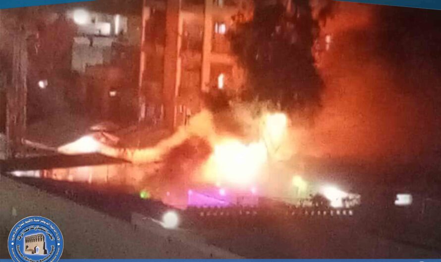 انفجار صهريج وقود يشعل حريقاً هائلاً في الرقة ويخلّف خسائر فادحة