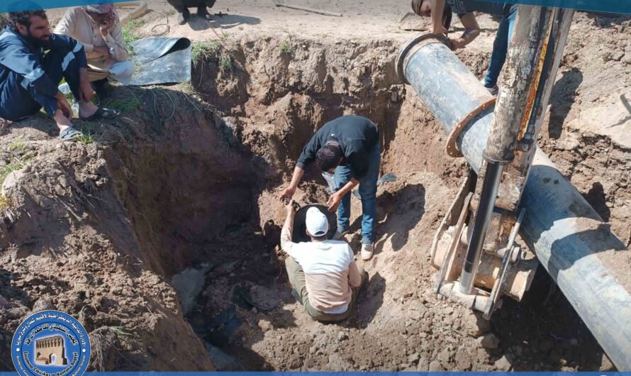 إعادة ضخ المياه إلى قرى العكيرشي بعد إصلاح خط رئيسي