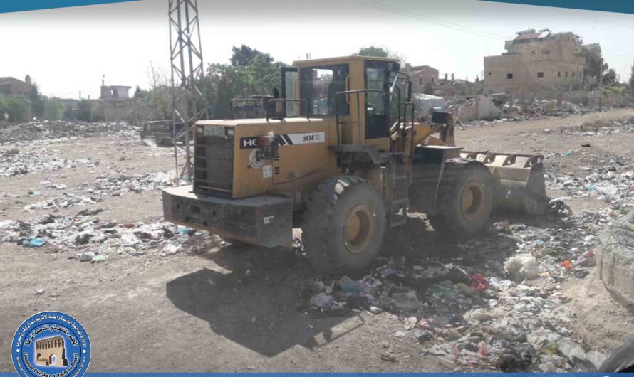 الخدمات الفنية تواصل دعم النظافة في مدينة الرقة