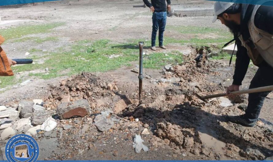 إصلاح خط مياه في قرية رطلة لتعزيز الخدمات