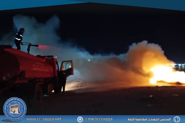 إخماد حريق قرب دوار المزارع دون إصابات