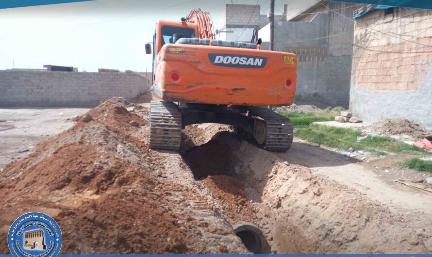 بلدية الشعب بالرقة تواصل جهودها في تطوير البنية التحتية وتحسين واقع النظافة والصرف الصحي