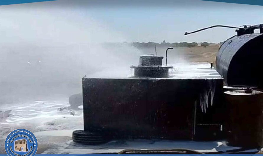 إخماد حريق نشب في خزان بنزين في منطقة الكرامة ووفاة عامل وإصابة اثنين آخرين