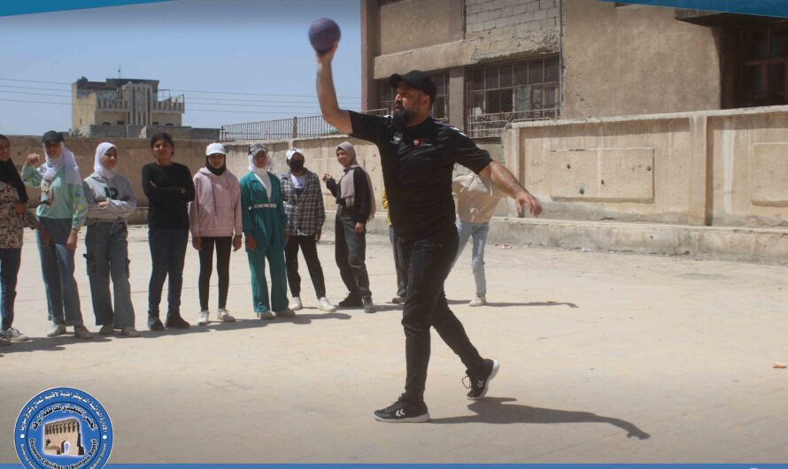 تدريبات رياضية لاكتشاف المواهب وتشكيل منتخب كرة يد في مدرسة البحتري