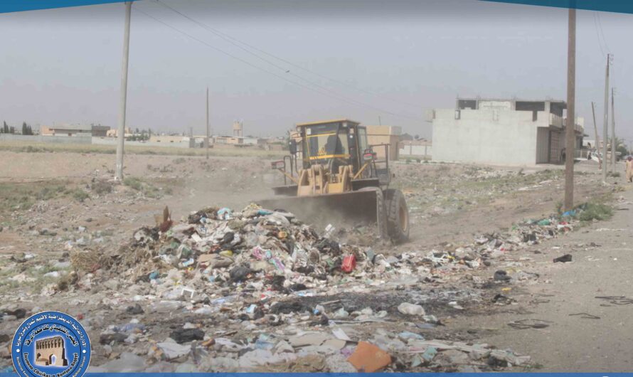 بلدية الحمرات تشرف على ترحيل مكب الرقة السمرة إلى الكرامة حفاظاً على المحاصيل الزراعية