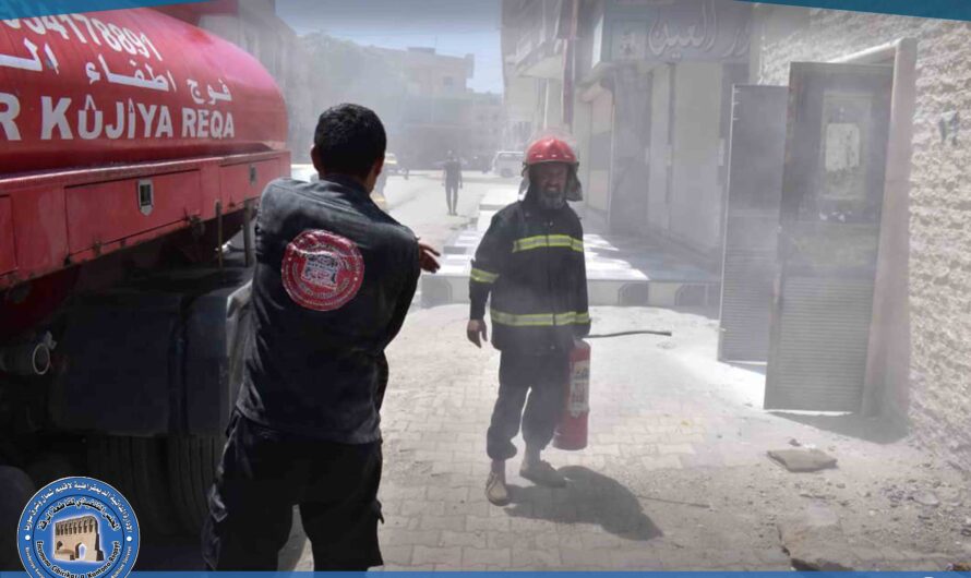 إخماد حريق في محولة كهربائية بساحة الشماس