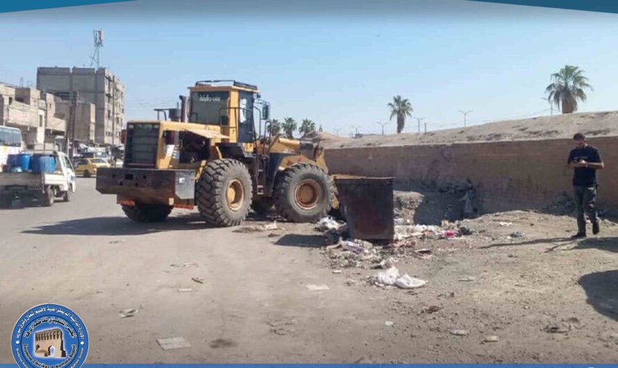 بلدية الشعب بالرقة تواصل جهودها في تحسين الواقع الخدمي وإزالة المكبات العشوائية