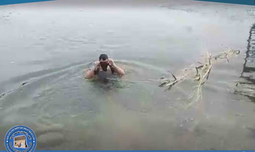 فريق الغوص في الرقة ينتشل جــ..ـثــ..ـة طفل من الجسر القديم