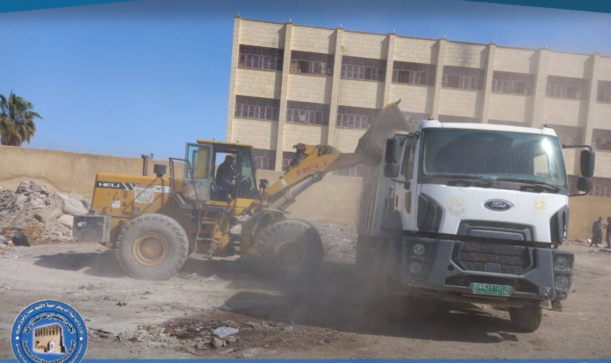 إزالة مكب عشوائي قرب مدرسة خالد بن الوليد وتحوله إلى حديقة وملعب للأطفال