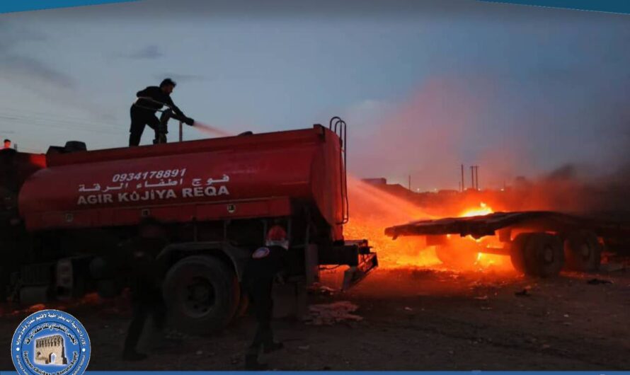 إخماد حريق نشب في قاطرة مهجورة دون وقوع إصابات