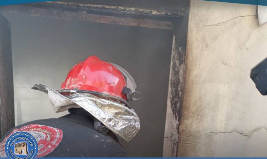 إخماد حريق نشب في أحد المنازل بحي السباهية