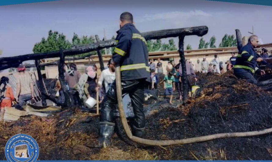 إخماد حريق في مزرعة ربيعة بالريف الغربي