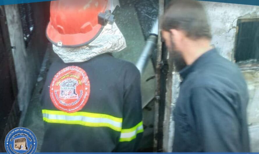 إخماد حريق في بسطة مازوت بمنطقة الكورنيش الجنوبي دون وقوع إصابات