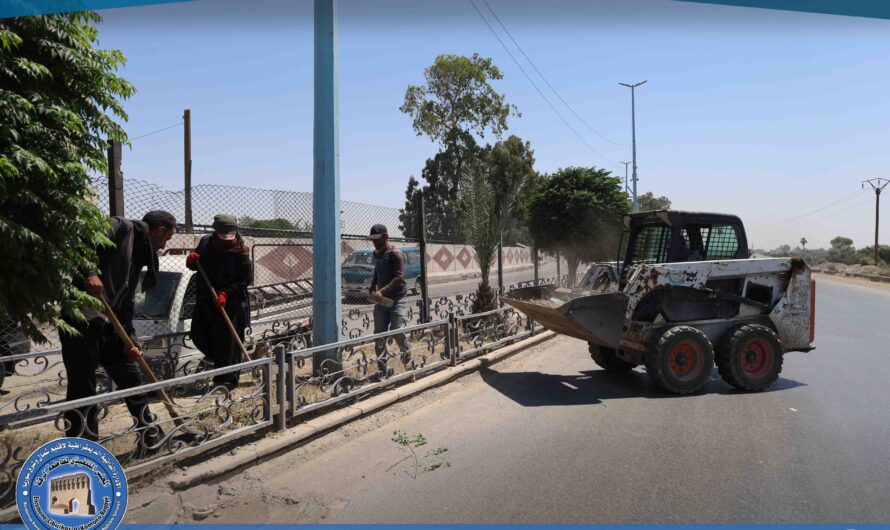 الحدائق والتشجير تواصل أعمالها الخدمية لتحسين المشهد البيئي في الرقة
