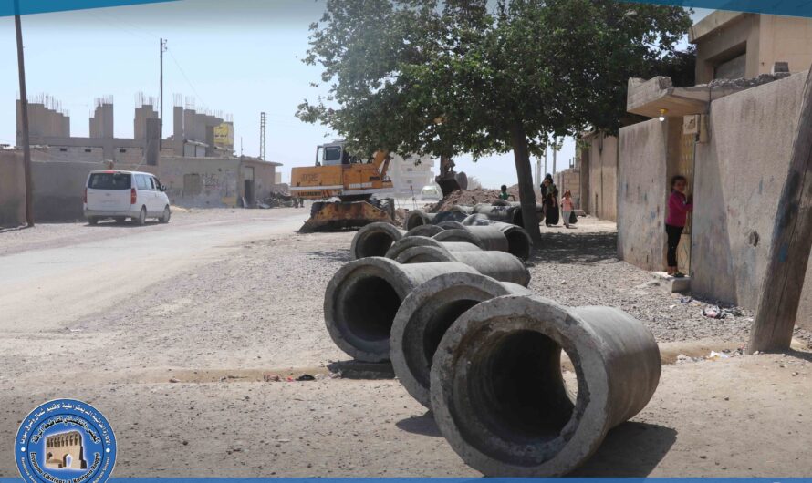البدء بإنشاء مشروع صرف صحي جديد في مفرق السباهية