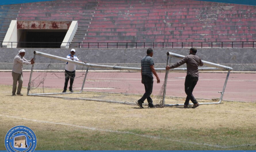 تجهيز ملعب الرقة البلدي من أجل بطولة دوري الدرجة الأولى لإقليم شمال وشرق سوريا
