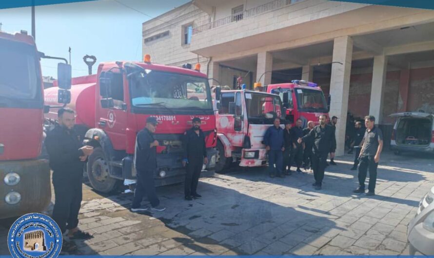 إطلاق مفارز الإطفاء في ريف الرقة لحماية المحاصيل الزراعية خلال موسم الحصاد