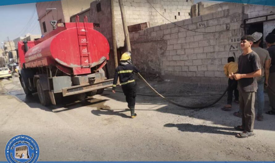 إخماد حريق نشب في منزل قرب جسر الصوامع دون تسجيل إصابات