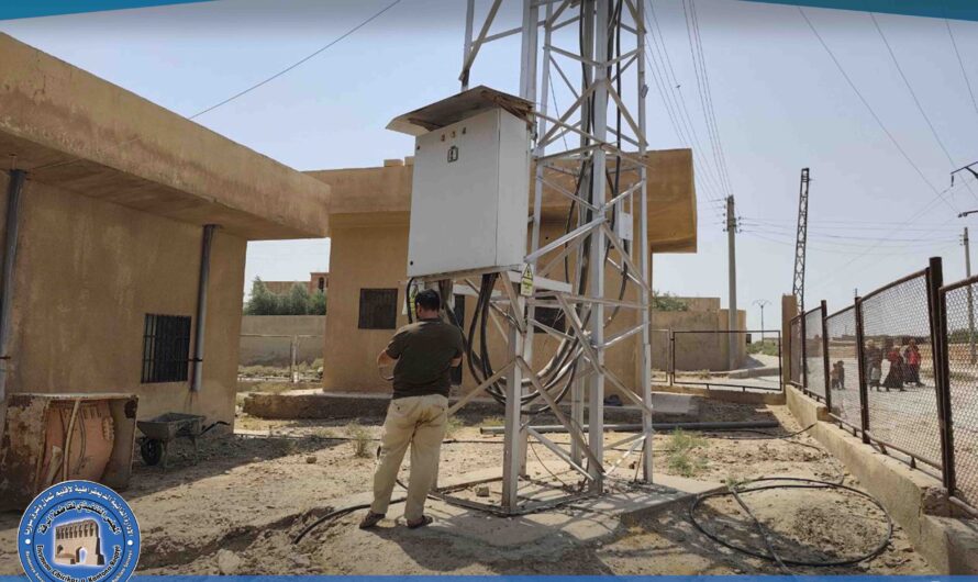 اتحاد البلديات في الرقة يُشرف على أعمال صيانة مضخات المياه في السبخة
