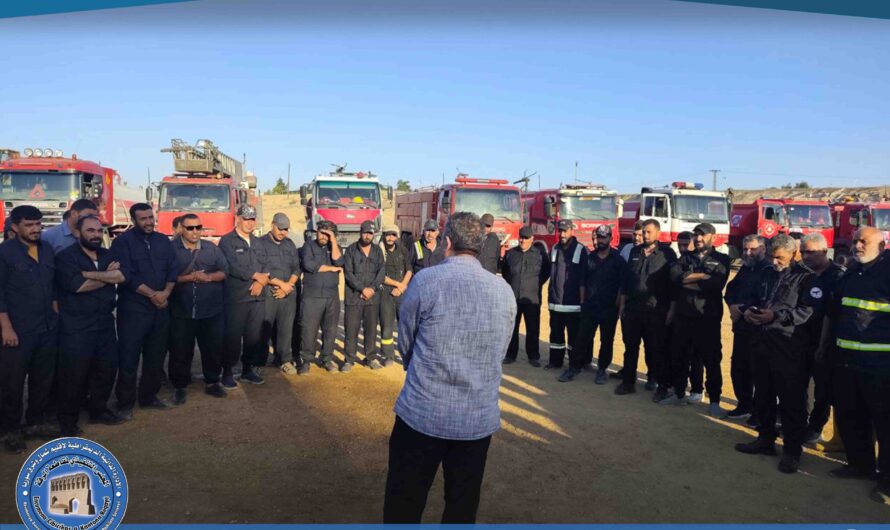قافلة دعم من الإدارة الذاتية إلى الساحل السوري للمساهمة في إخماد الحرائق